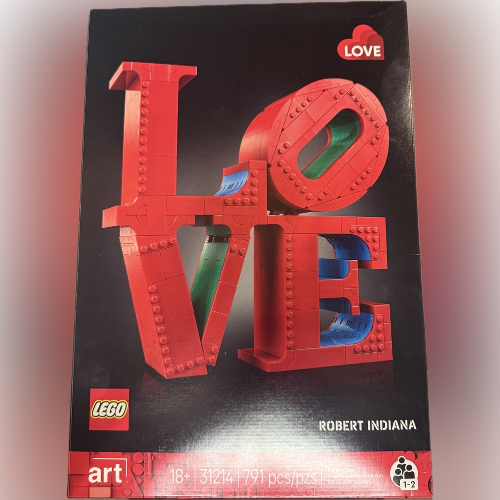 LEGO Art Love Sculpture in Red, Green, and Blue - Brand New Never Opened